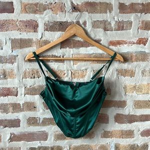 Urban Outfitters Forest Green Corset Top